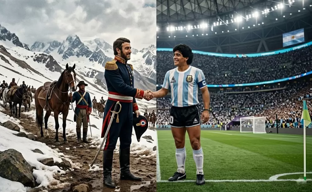 Aseguran que un tatarabuelo de Diego Maradona cruzó los Andes con José de San Martín
