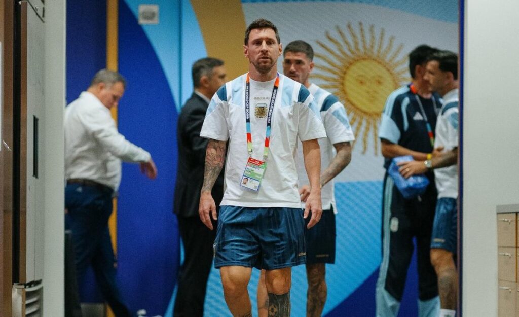 Lionel Messi llegó a Rosario luego de su participación en la Copa del Mundo