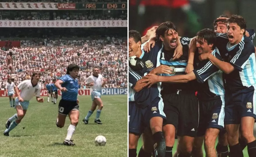 Argentina jugará de azul ante Inglaterra: los antecedentes de 1986 y 1998