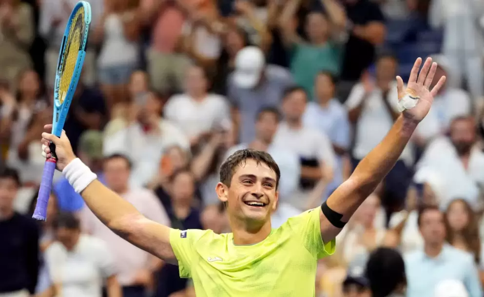 Histórico golpe del argentino Mariano Navone: venció a Novak Djokovic en el US Open
