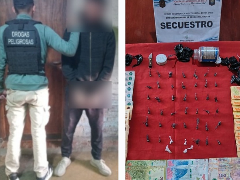 Denuncias Web: allanamiento y un detenido por comercialización de drogas en Metán
