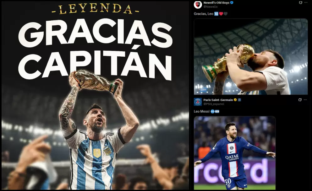 De Rosario al mundo: los clubes que despidieron a Messi tras su adiós a la Selección Argentina